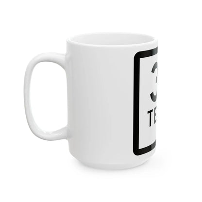 Texas 35-C (Texas) (Road Sign) White Coffee Mug - Go Mug Yourself