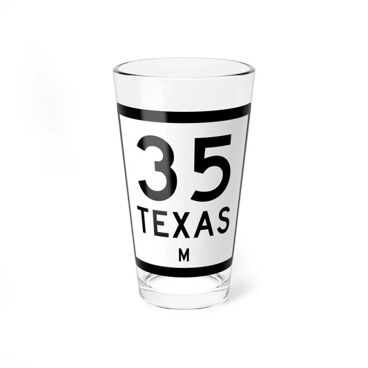 Texas 35-M (Texas) (Road Sign) Pint Glass 16oz 16oz - Go Mug Yourself