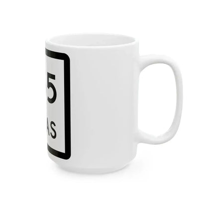 Texas 355 (Texas) (Road Sign) White Coffee Mug - Go Mug Yourself