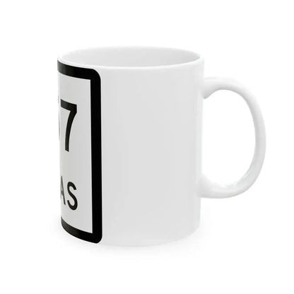Texas 357 (Texas) (Road Sign) White Coffee Mug - Go Mug Yourself