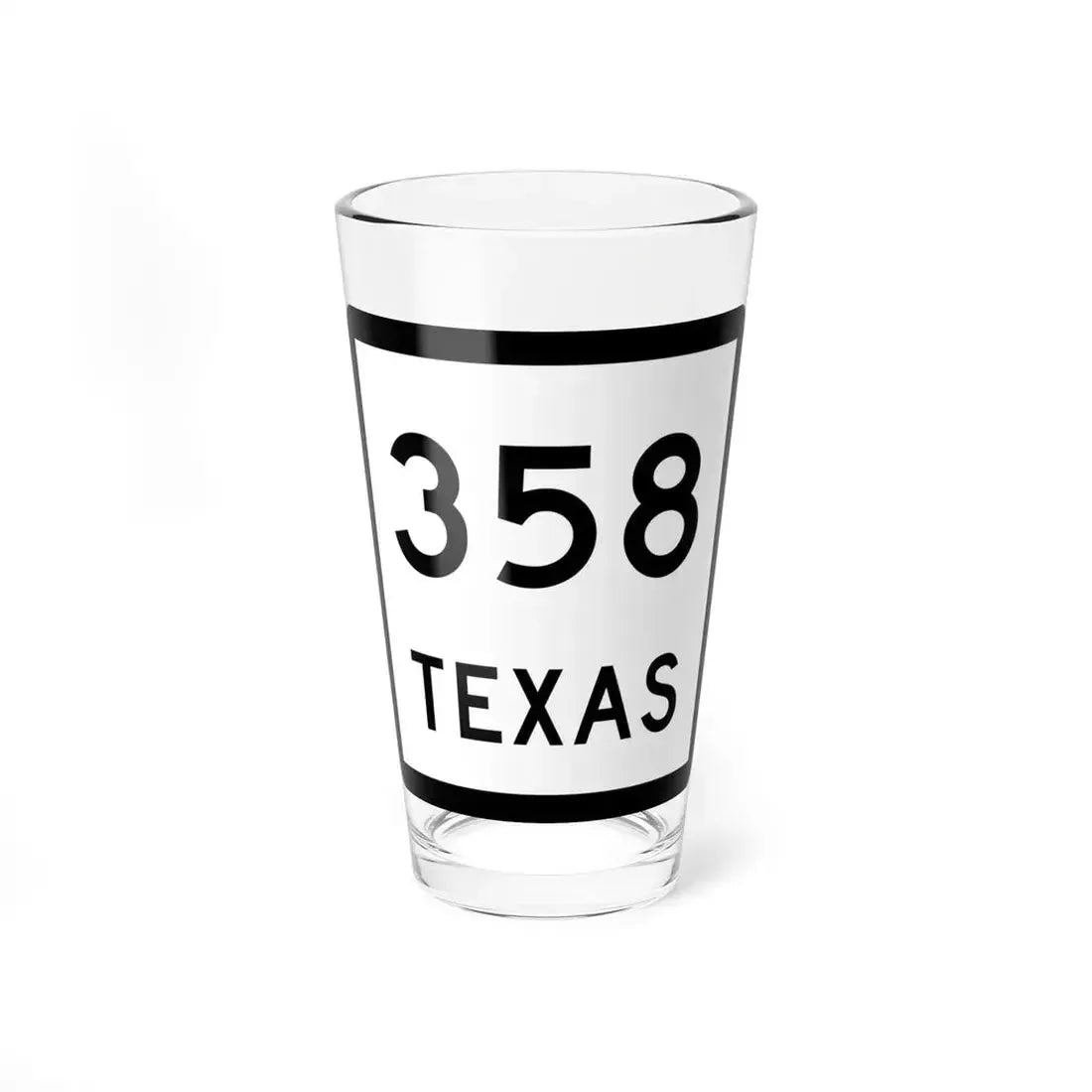 Texas 358 (Texas) (Road Sign) Pint Glass 16oz 16oz - Go Mug Yourself