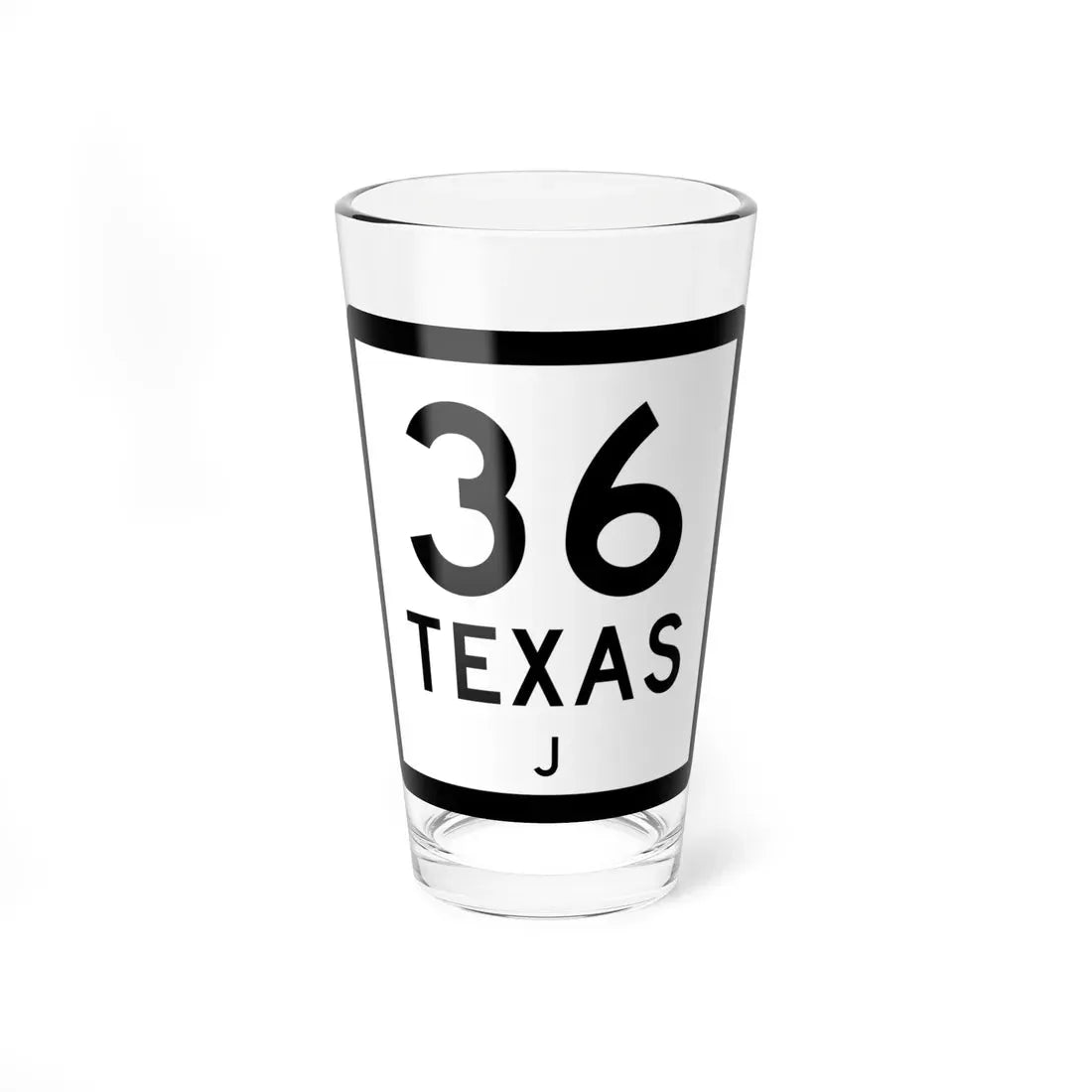 Texas 36-J (Texas) (Road Sign) Pint Glass 16oz 16oz - Go Mug Yourself