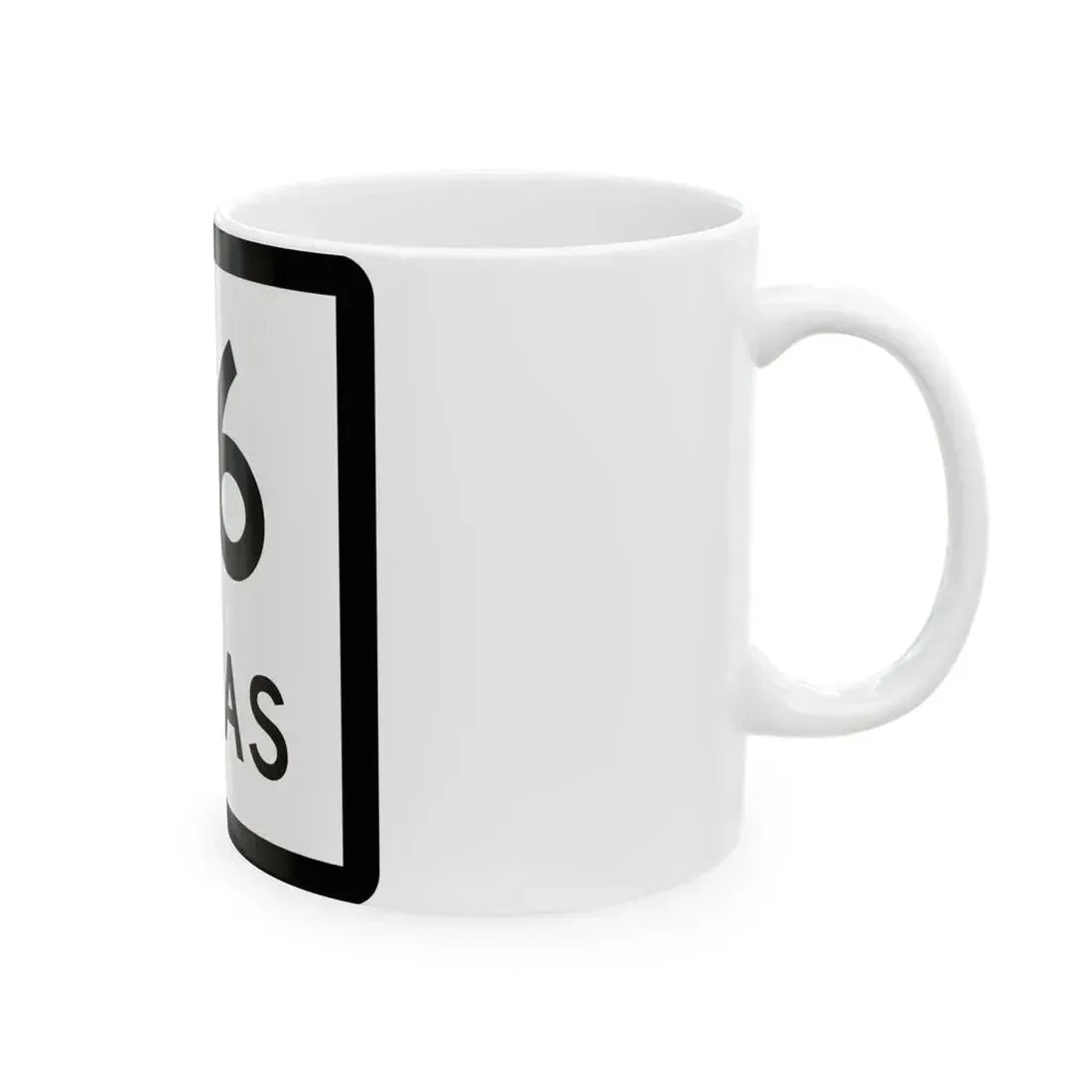 Texas 36 (Texas) (Road Sign) White Coffee Mug - Go Mug Yourself
