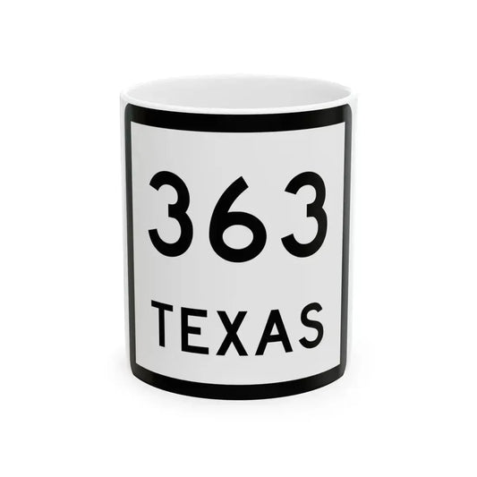 Texas 363 (Texas) (Road Sign) White Coffee Mug 11oz - Go Mug Yourself