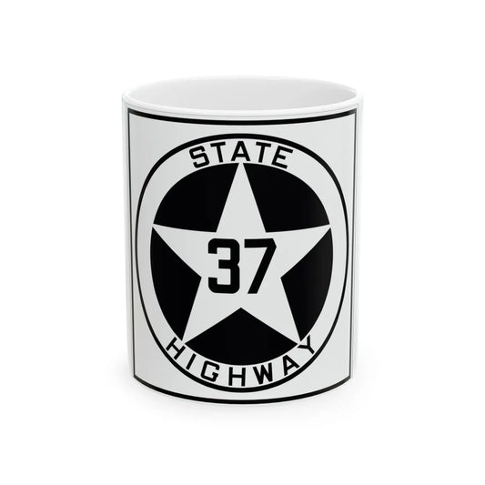 Texas 37 1917 (Texas) (Road Sign) White Coffee Mug 11oz - Go Mug Yourself