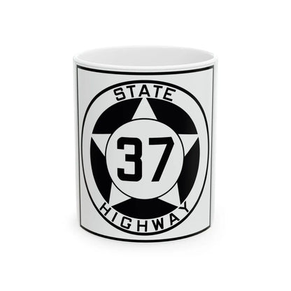 Texas 37 1935 (Texas) (Road Sign) White Coffee Mug 11oz - Go Mug Yourself