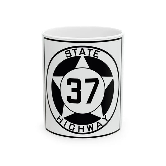 Texas 37 1935 (Texas) (Road Sign) White Coffee Mug 11oz - Go Mug Yourself