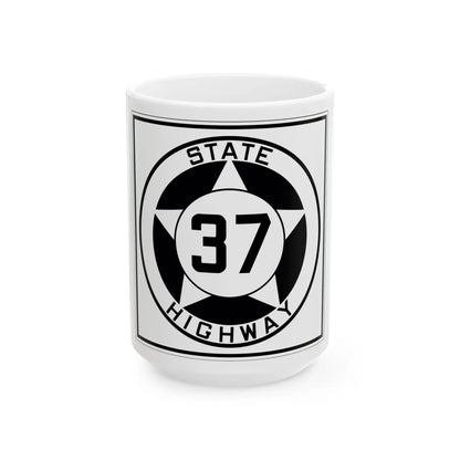 Texas 37 1935 (Texas) (Road Sign) White Coffee Mug 15oz - Go Mug Yourself
