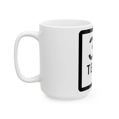 Texas 37-C (Texas) (Road Sign) White Coffee Mug - Go Mug Yourself