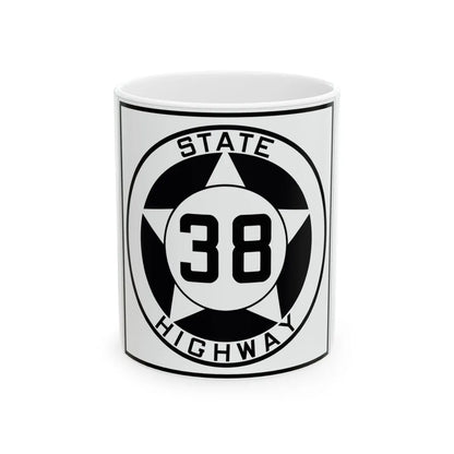 Texas 38 1935 (Texas) (Road Sign) White Coffee Mug 11oz - Go Mug Yourself