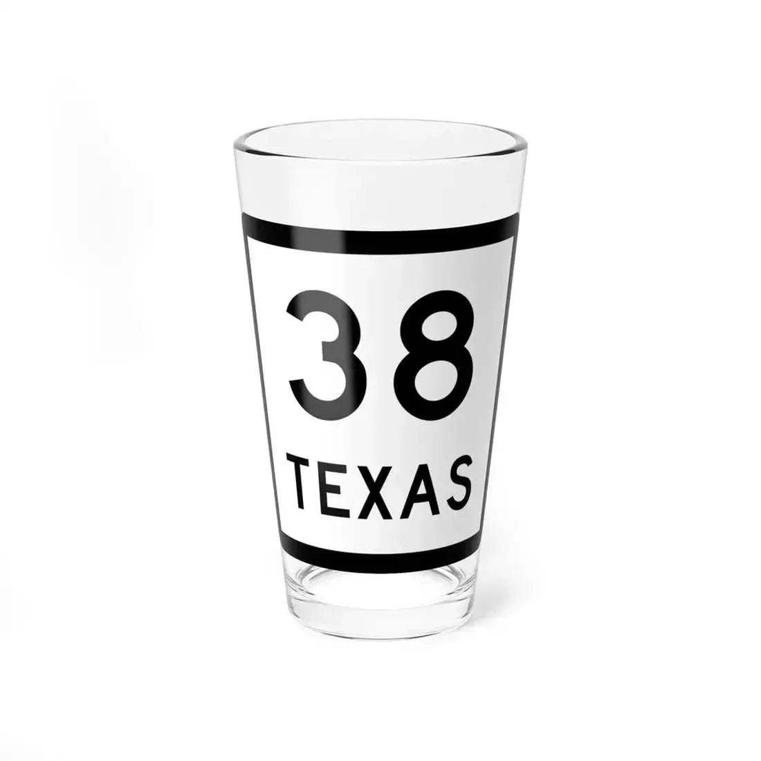 Texas 38 (Texas) (Road Sign) Pint Glass 16oz 16oz - Go Mug Yourself