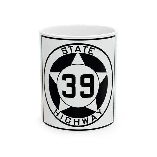 Texas 39 1935 (Texas) (Road Sign) White Coffee Mug 11oz - Go Mug Yourself