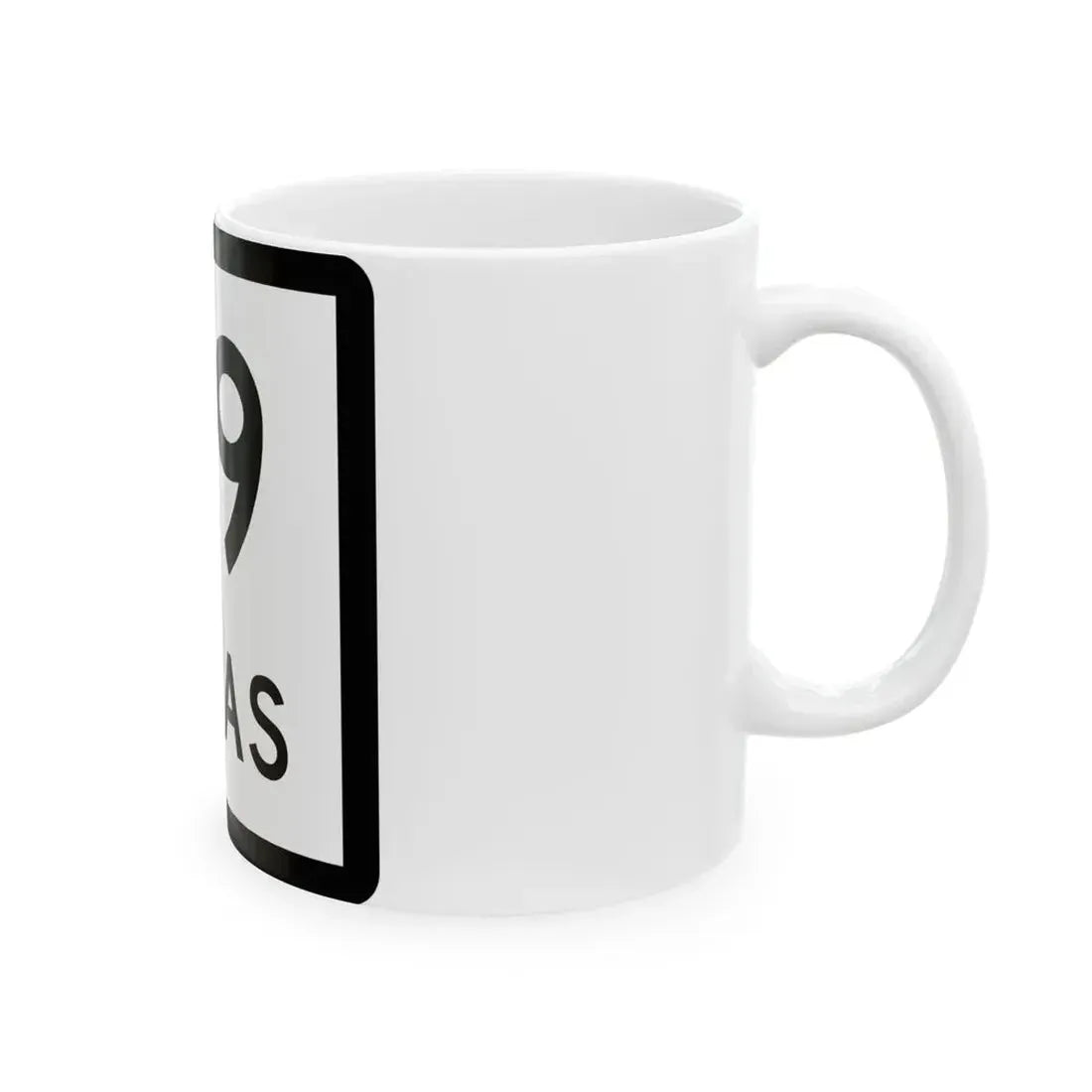 Texas 39 (Texas) (Road Sign) White Coffee Mug - Go Mug Yourself
