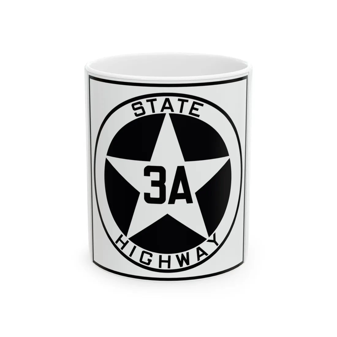 Texas 3A 1917 (Texas) (Road Sign) White Coffee Mug 11oz - Go Mug Yourself