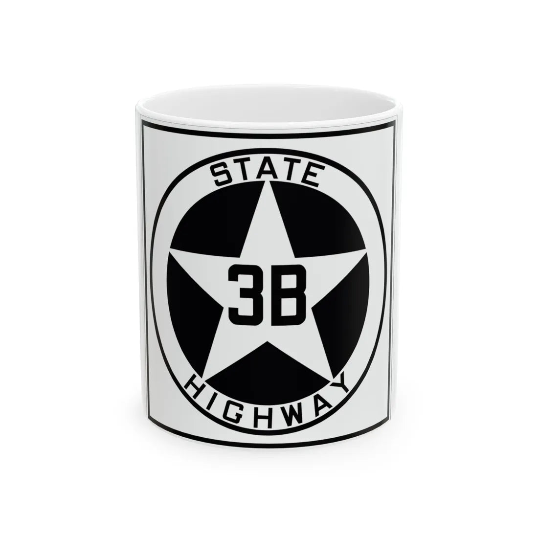 Texas 3B 1917 (Texas) (Road Sign) White Coffee Mug 11oz - Go Mug Yourself