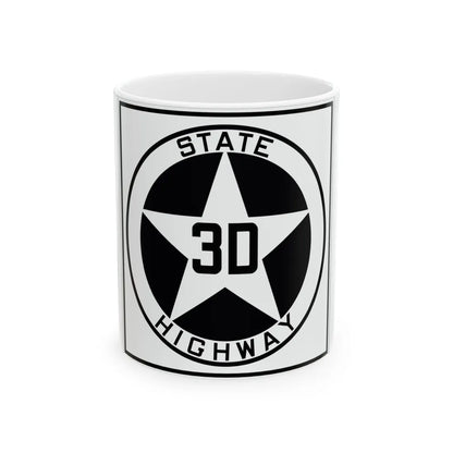 Texas 3D 1917 (Texas) (Road Sign) White Coffee Mug 11oz - Go Mug Yourself