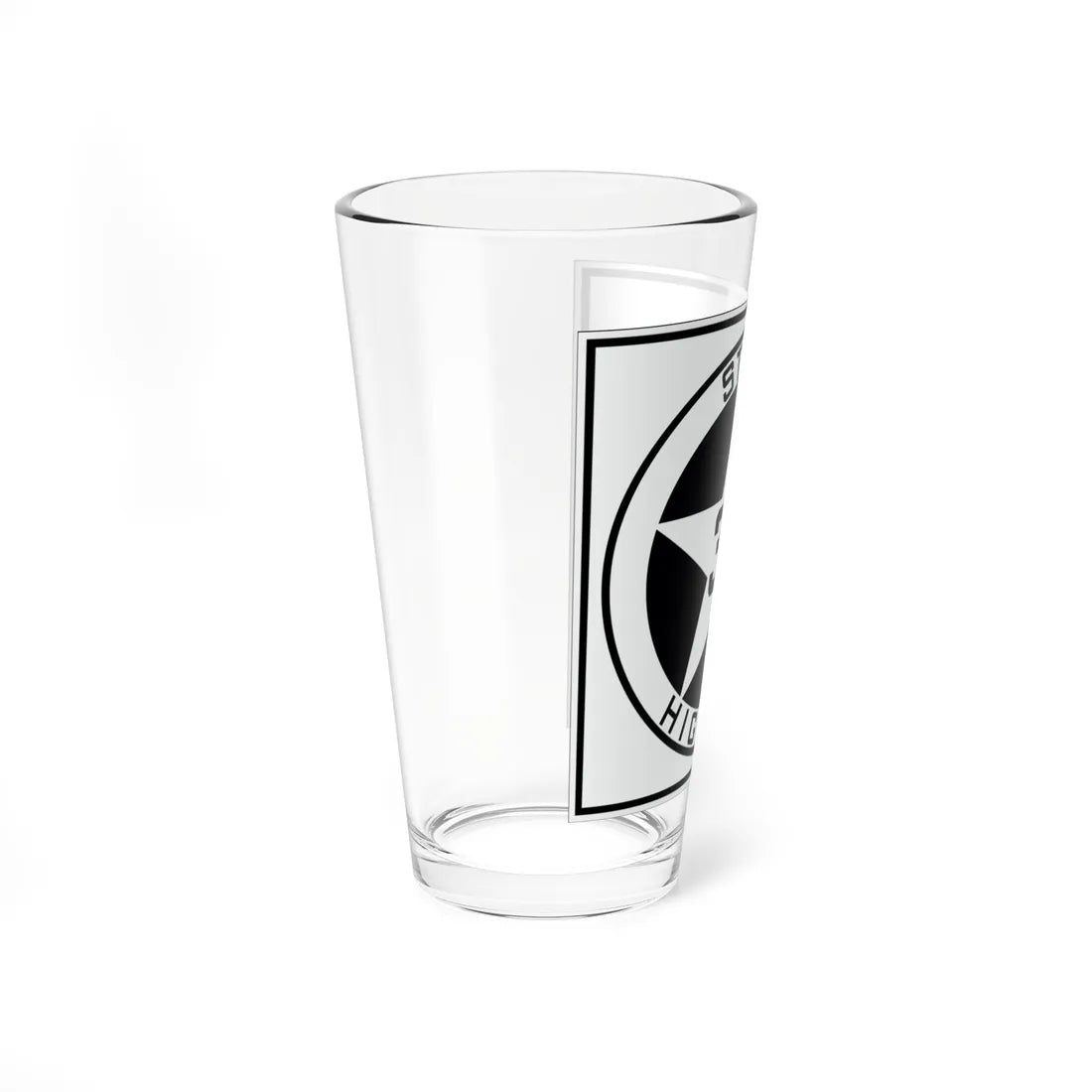 Texas 3E 1917 (Texas) (Road Sign) Pint Glss 16oz - Go Mug Yourself