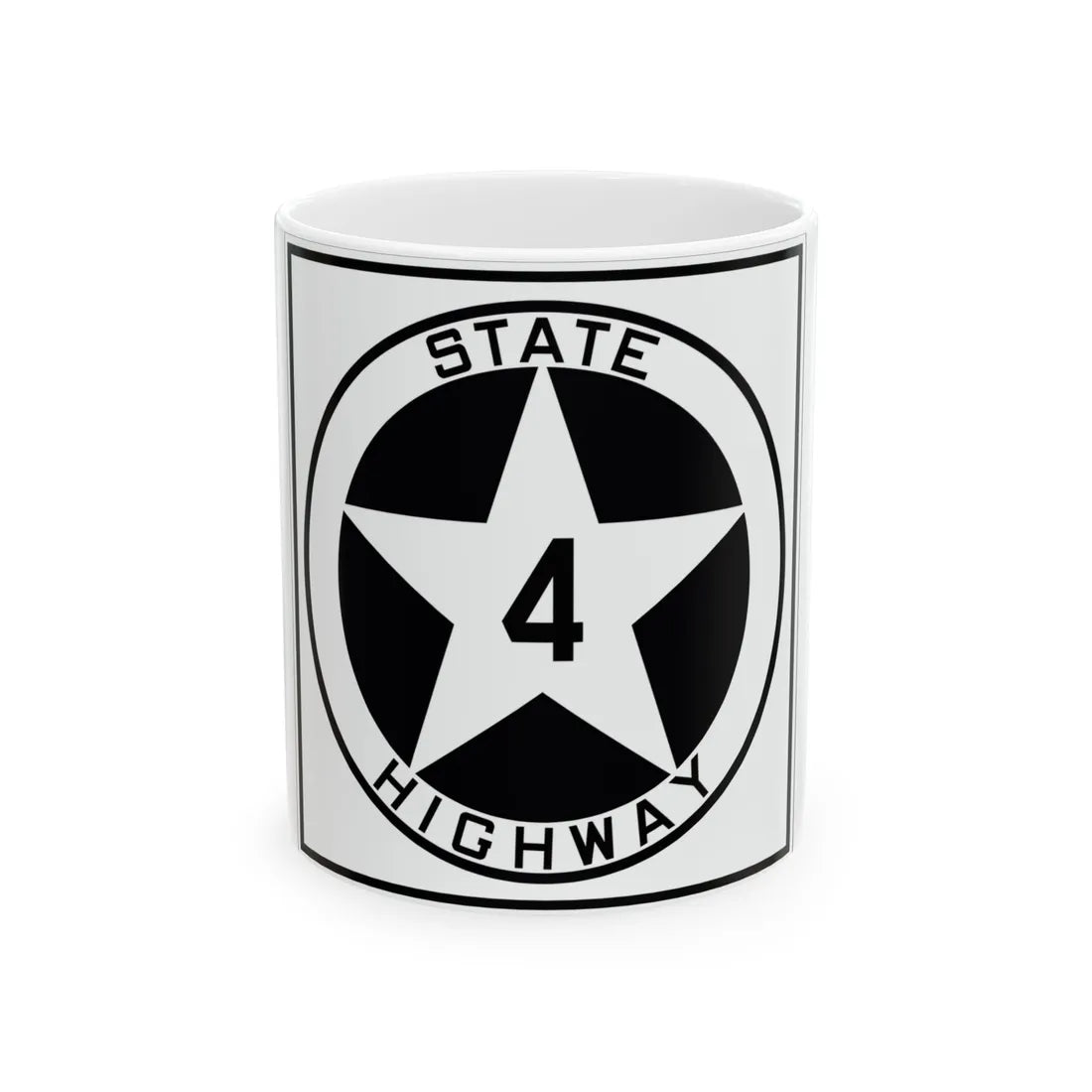 Texas 4 1917 (Texas) (Road Sign) White Coffee Mug 11oz - Go Mug Yourself