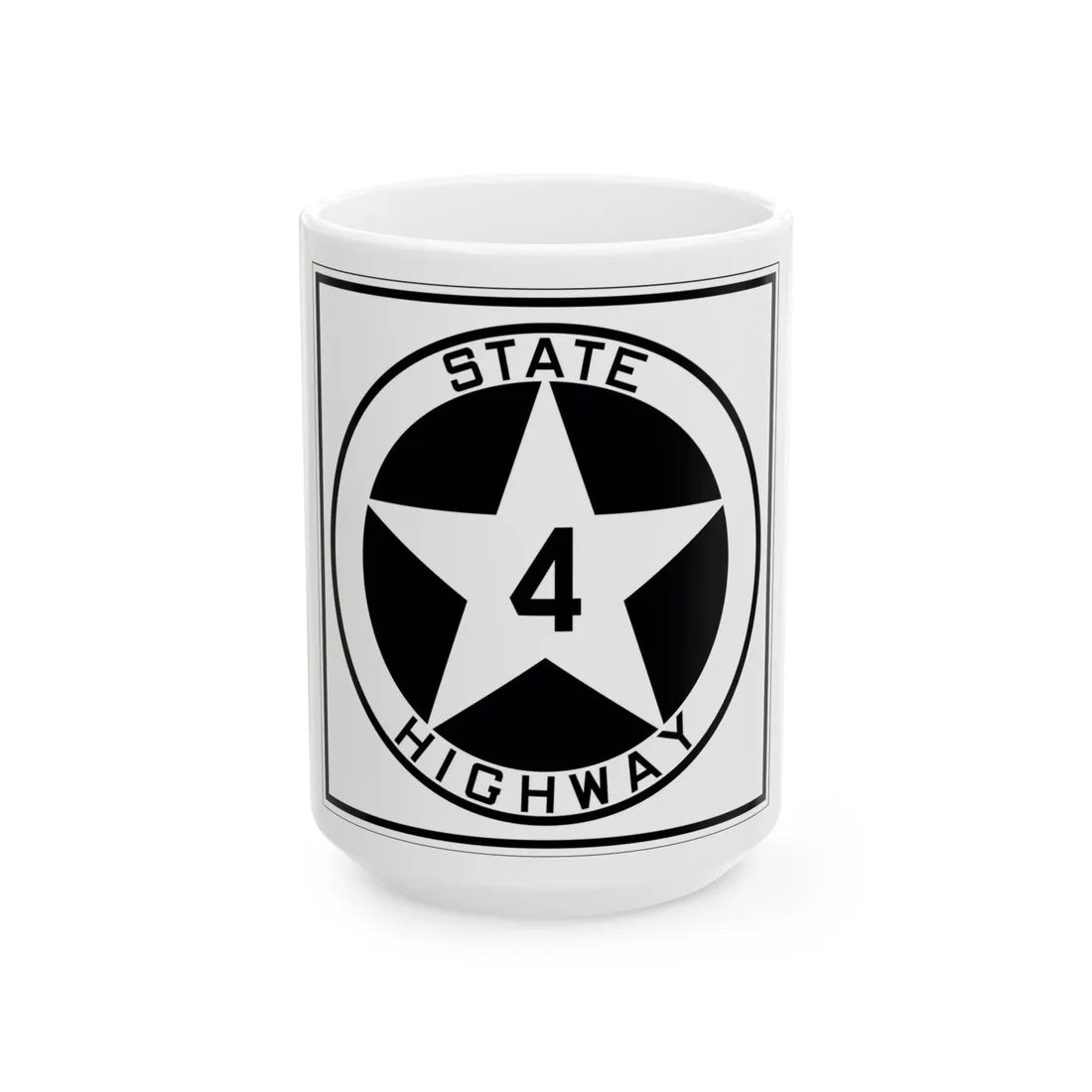 Texas 4 1917 (Texas) (Road Sign) White Coffee Mug 15oz - Go Mug Yourself