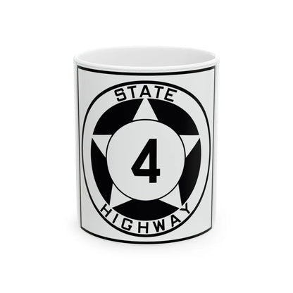 Texas 4 1935 (Texas) (Road Sign) White Coffee Mug 11oz - Go Mug Yourself