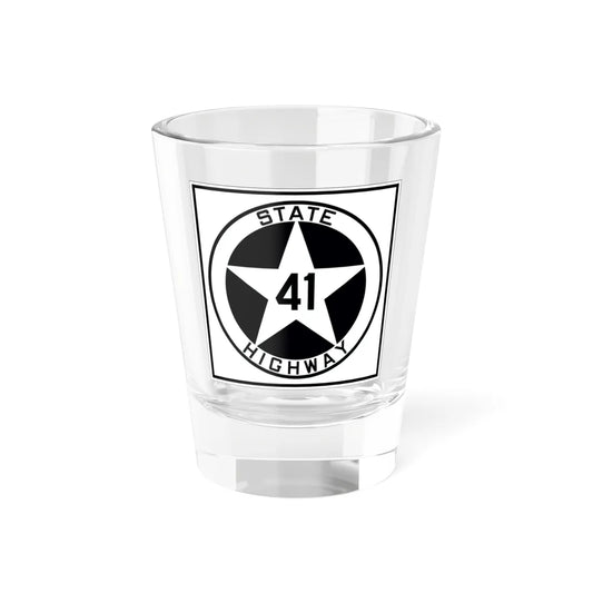 Texas 41 1917 (Texas) (Road Sign) Shot Glass 1.5oz 1.5oz - Go Mug Yourself
