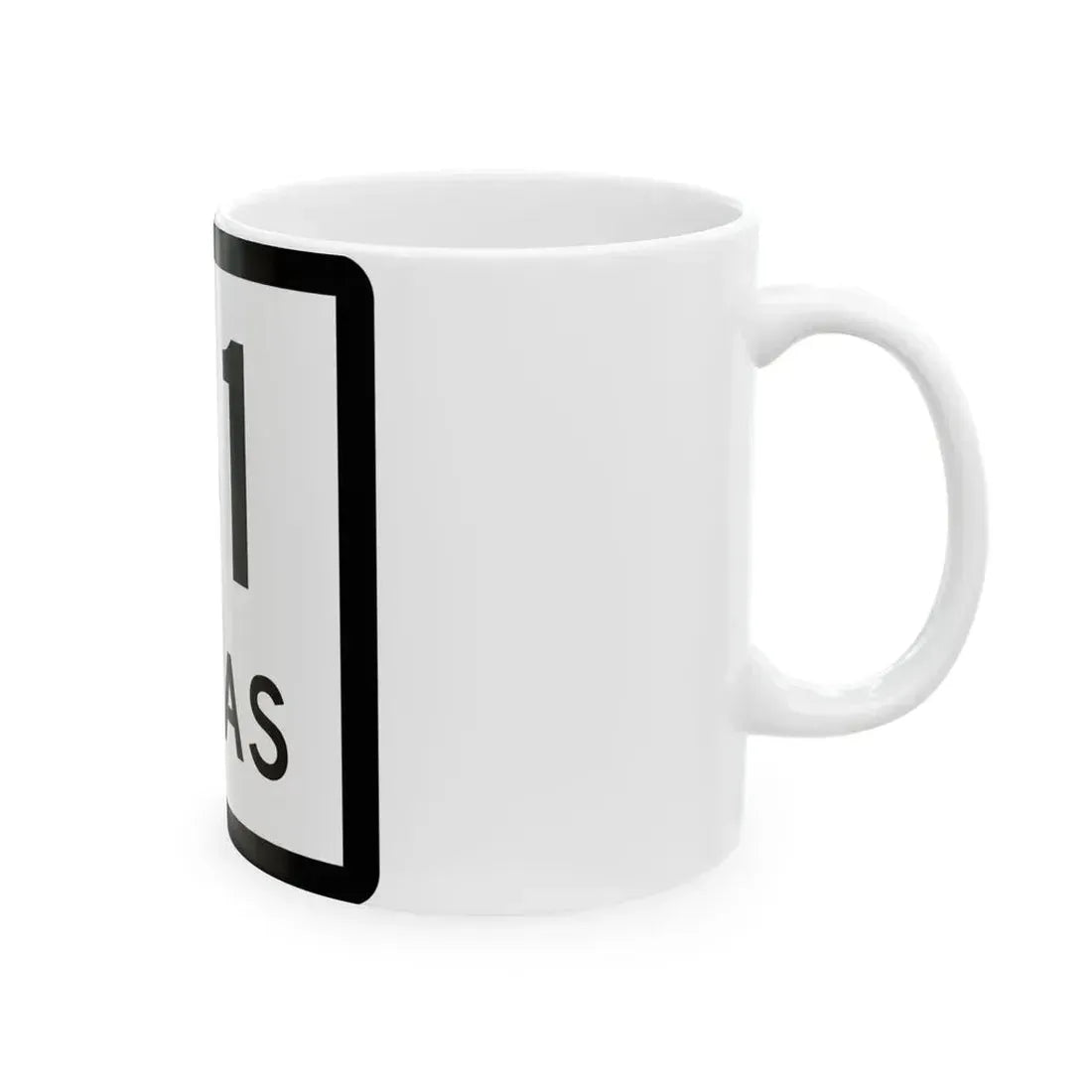 Texas 41 (Texas) (Road Sign) White Coffee Mug - Go Mug Yourself