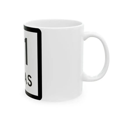 Texas 41 (Texas) (Road Sign) White Coffee Mug - Go Mug Yourself