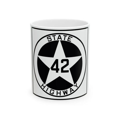 Texas 42 1917 (Texas) (Road Sign) White Coffee Mug 11oz - Go Mug Yourself