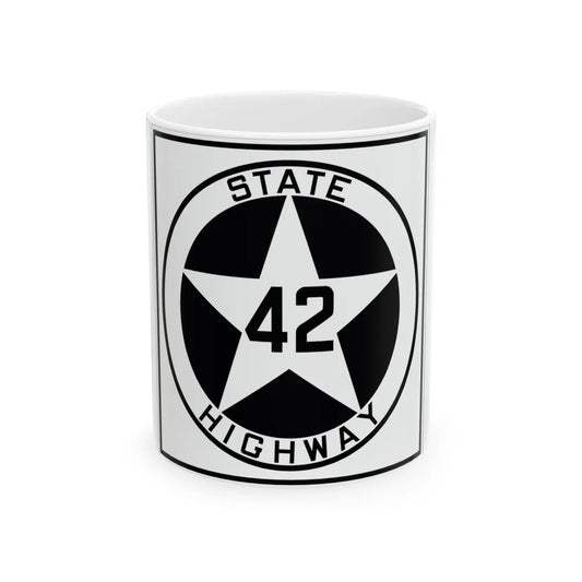 Texas 42 1917 (Texas) (Road Sign) White Coffee Mug 11oz - Go Mug Yourself