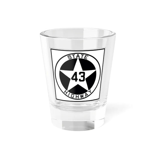 Texas 43 1917 (Texas) (Road Sign) Shot Glass 1.5oz 1.5oz - Go Mug Yourself
