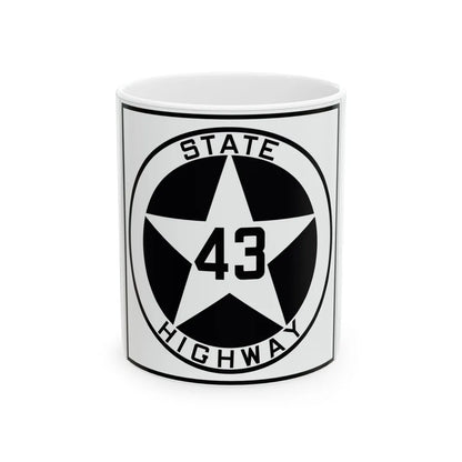 Texas 43 1917 (Texas) (Road Sign) White Coffee Mug 11oz - Go Mug Yourself