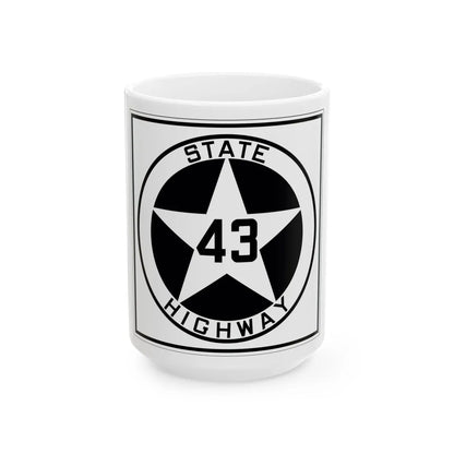 Texas 43 1917 (Texas) (Road Sign) White Coffee Mug 15oz - Go Mug Yourself
