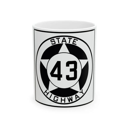 Texas 43 1935 (Texas) (Road Sign) White Coffee Mug 11oz - Go Mug Yourself