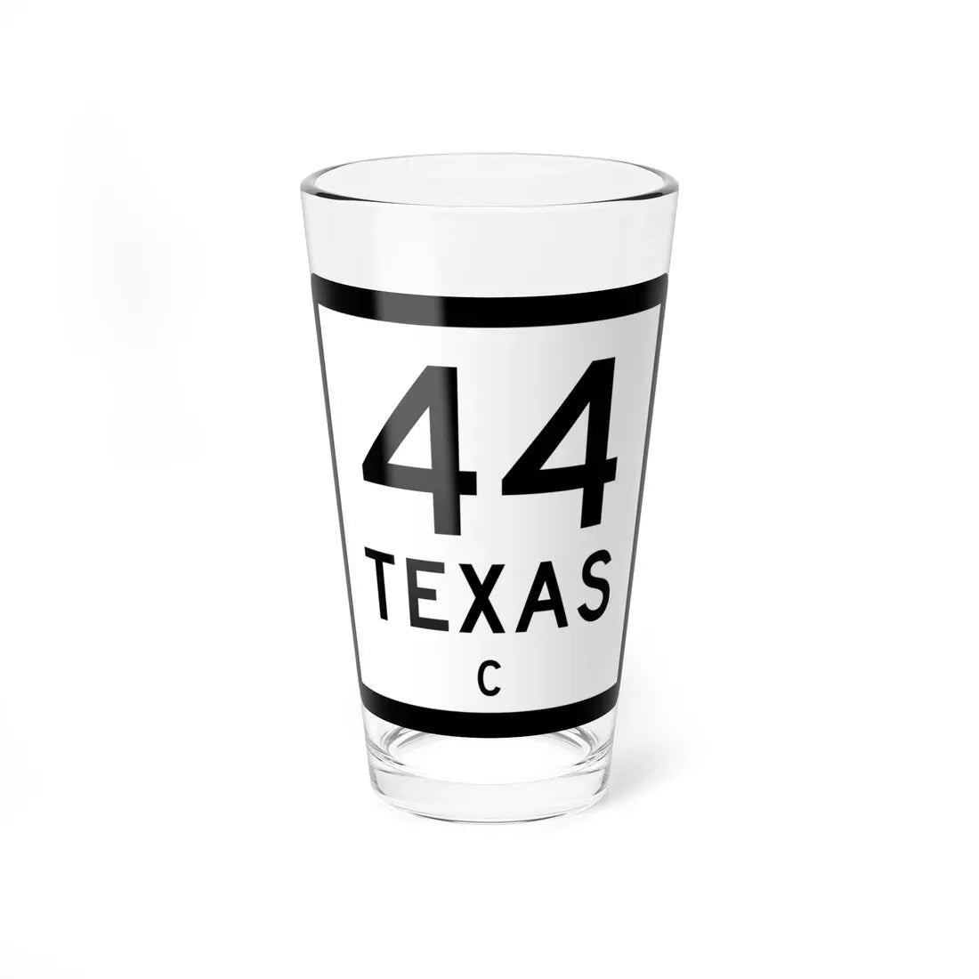 Texas 44-C (Texas) (Road Sign) Pint Glass 16oz 16oz - Go Mug Yourself