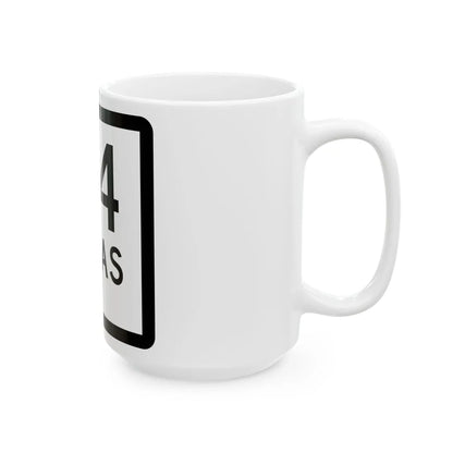 Texas 44-D (Texas) (Road Sign) White Coffee Mug - Go Mug Yourself