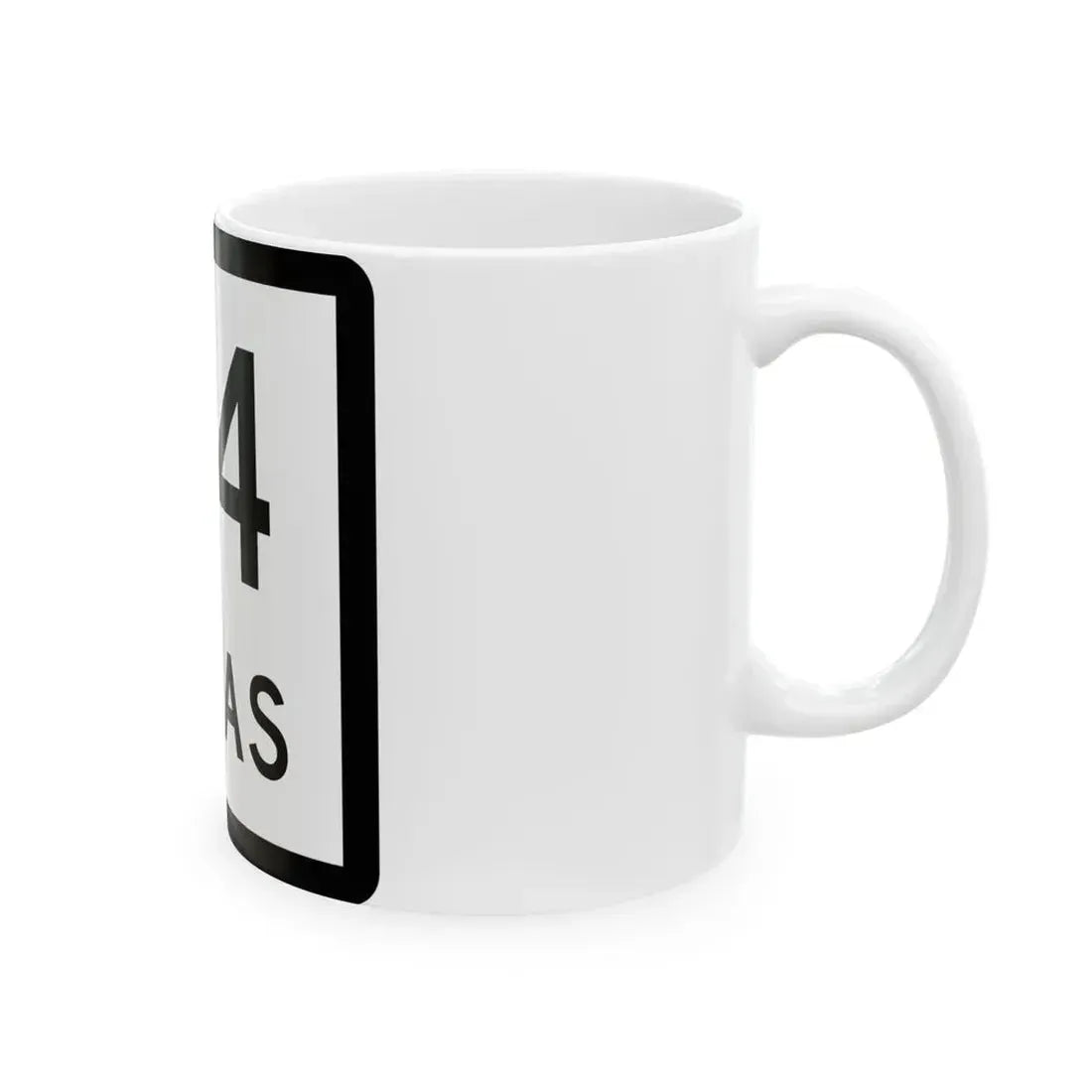 Texas 44 (Texas) (Road Sign) White Coffee Mug - Go Mug Yourself