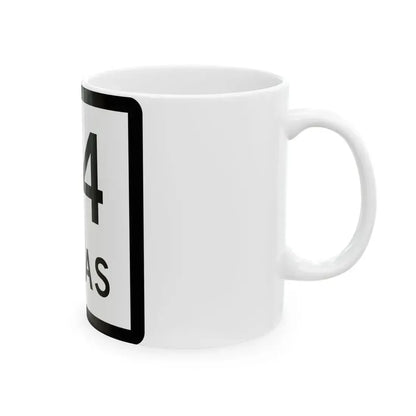 Texas 44 (Texas) (Road Sign) White Coffee Mug - Go Mug Yourself