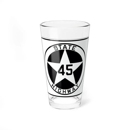 Texas 45 1917 (Texas) (Road Sign) Pint Glass 16oz 16oz - Go Mug Yourself