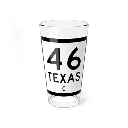 Texas 46-C (Texas) (Road Sign) Pint Glass 16oz 16oz - Go Mug Yourself