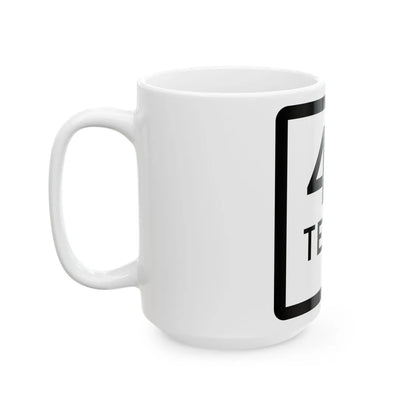 Texas 46-C (Texas) (Road Sign) White Coffee Mug - Go Mug Yourself