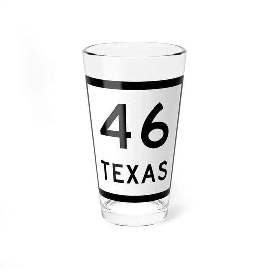 Texas 46 (Texas) (Road Sign) Pint Glass 16oz 16oz - Go Mug Yourself