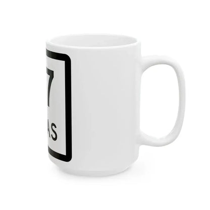 Texas 47 (Texas) (Road Sign) White Coffee Mug - Go Mug Yourself