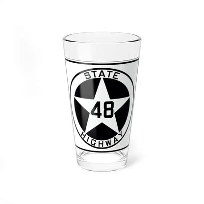 Texas 48 1917 (Texas) (Road Sign) Pint Glass 16oz 16oz - Go Mug Yourself