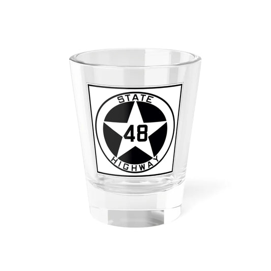 Texas 48 1917 (Texas) (Road Sign) Shot Glass 1.5oz 1.5oz - Go Mug Yourself