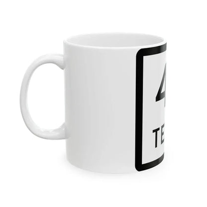 Texas 49 (Texas) (Road Sign) White Coffee Mug - Go Mug Yourself