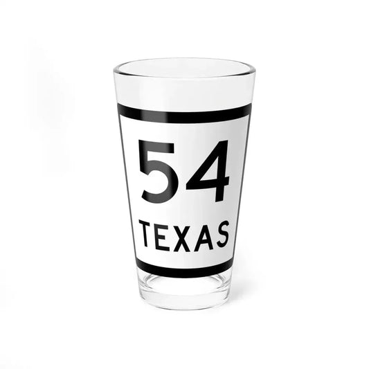 Texas 54 (Texas) (Road Sign) Pint Glass 16oz 16oz - Go Mug Yourself