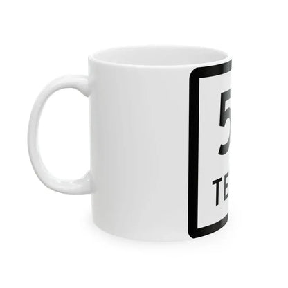 Texas 54 (Texas) (Road Sign) White Coffee Mug - Go Mug Yourself