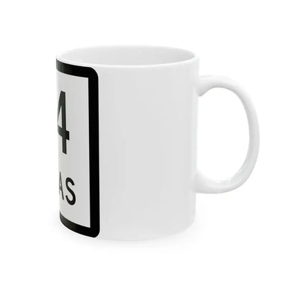 Texas 54 (Texas) (Road Sign) White Coffee Mug - Go Mug Yourself