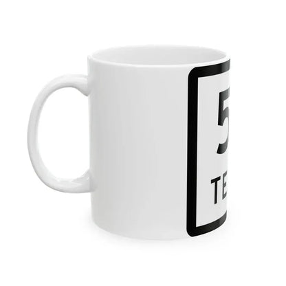 Texas 55 (Texas) (Road Sign) White Coffee Mug - Go Mug Yourself