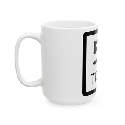 Texas 55 (Texas) (Road Sign) White Coffee Mug - Go Mug Yourself
